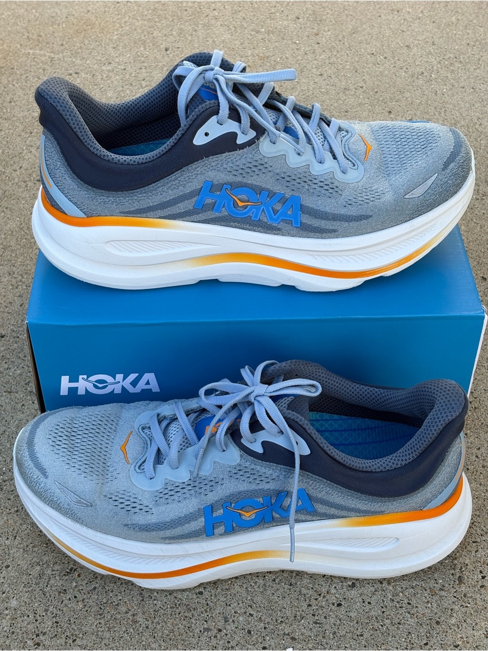 👟 Hoka Bondi 9 Drizzle/Downpour Men's Running Shoes SIZE_12